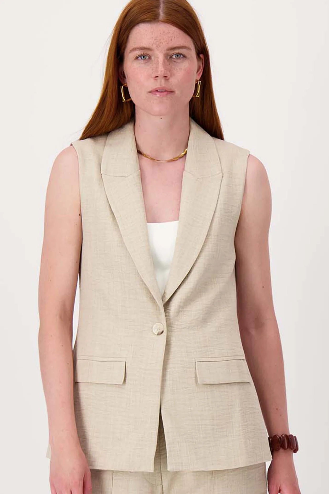 Zusss lang gilet met stretch