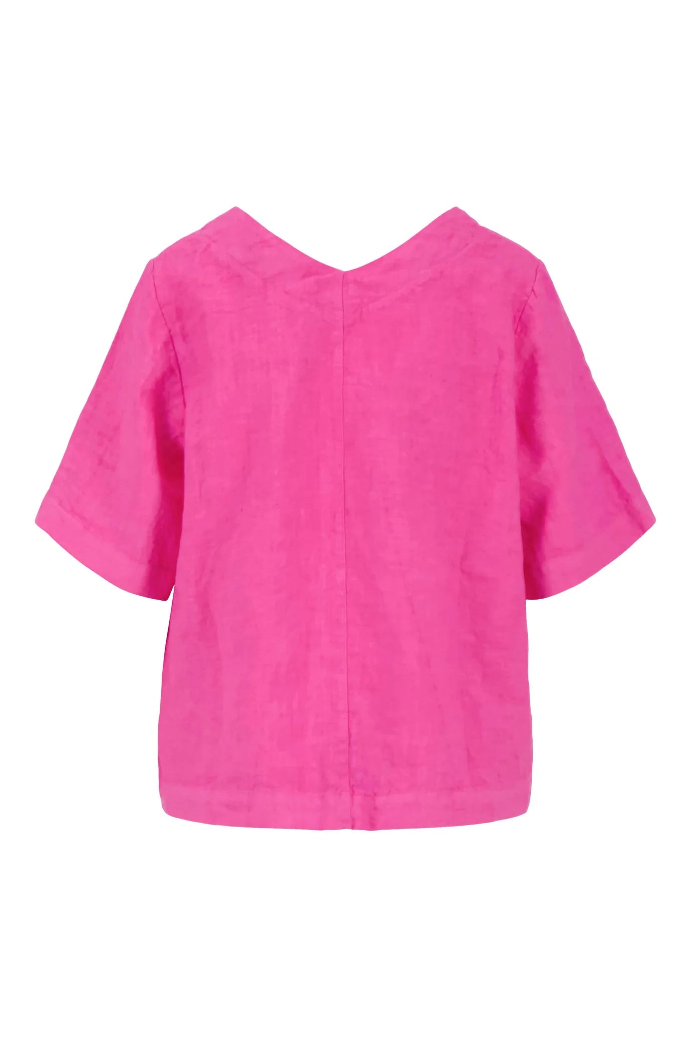 Zusss linnen v-hals top roze