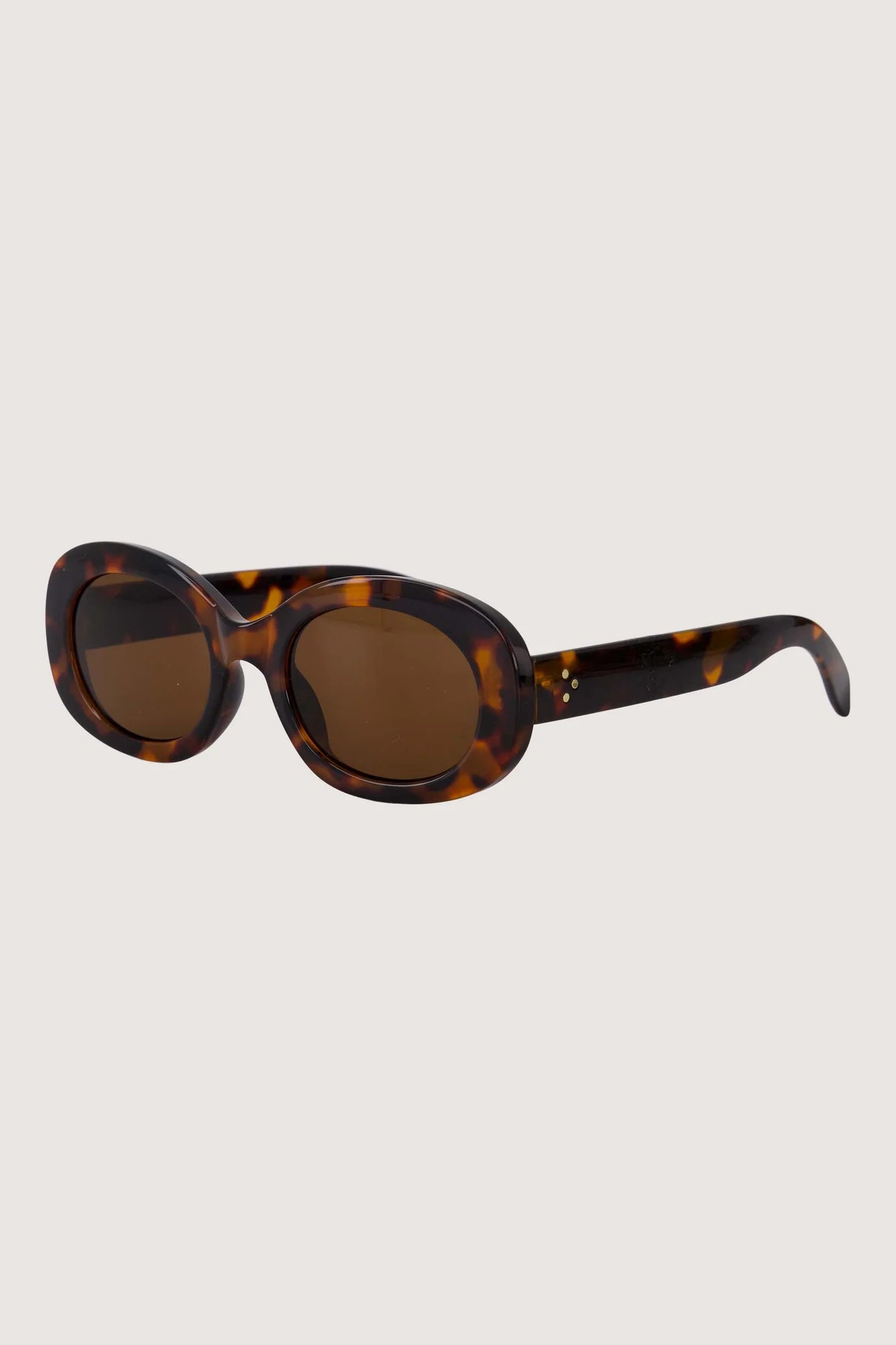 Zusss ovalen zonnebril met panter print incl koker
