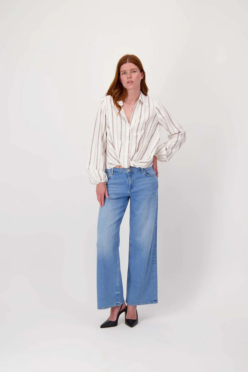 Zusss overslag blouse met streep