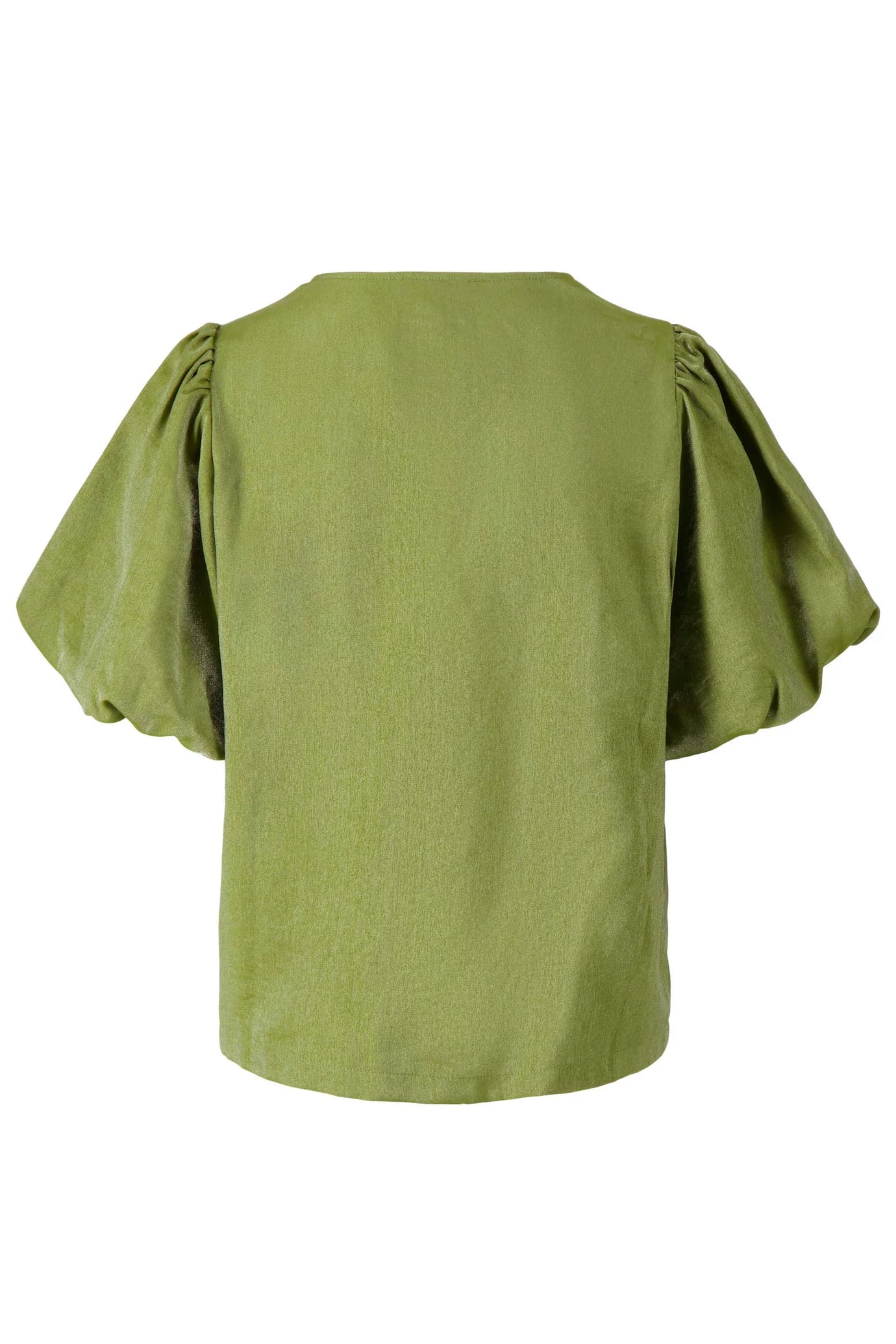 Zusss satijnen top met pofmouw