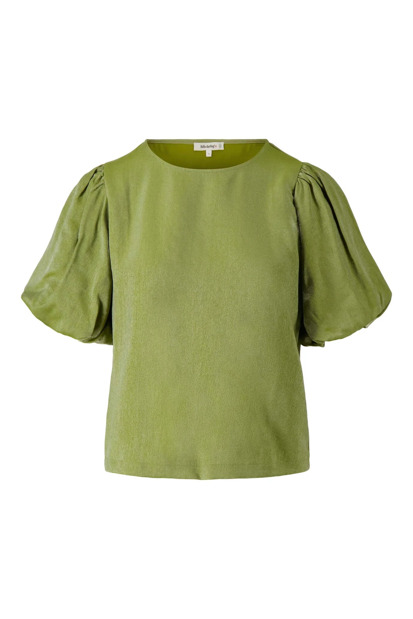 Zusss satijnen top met pofmouw