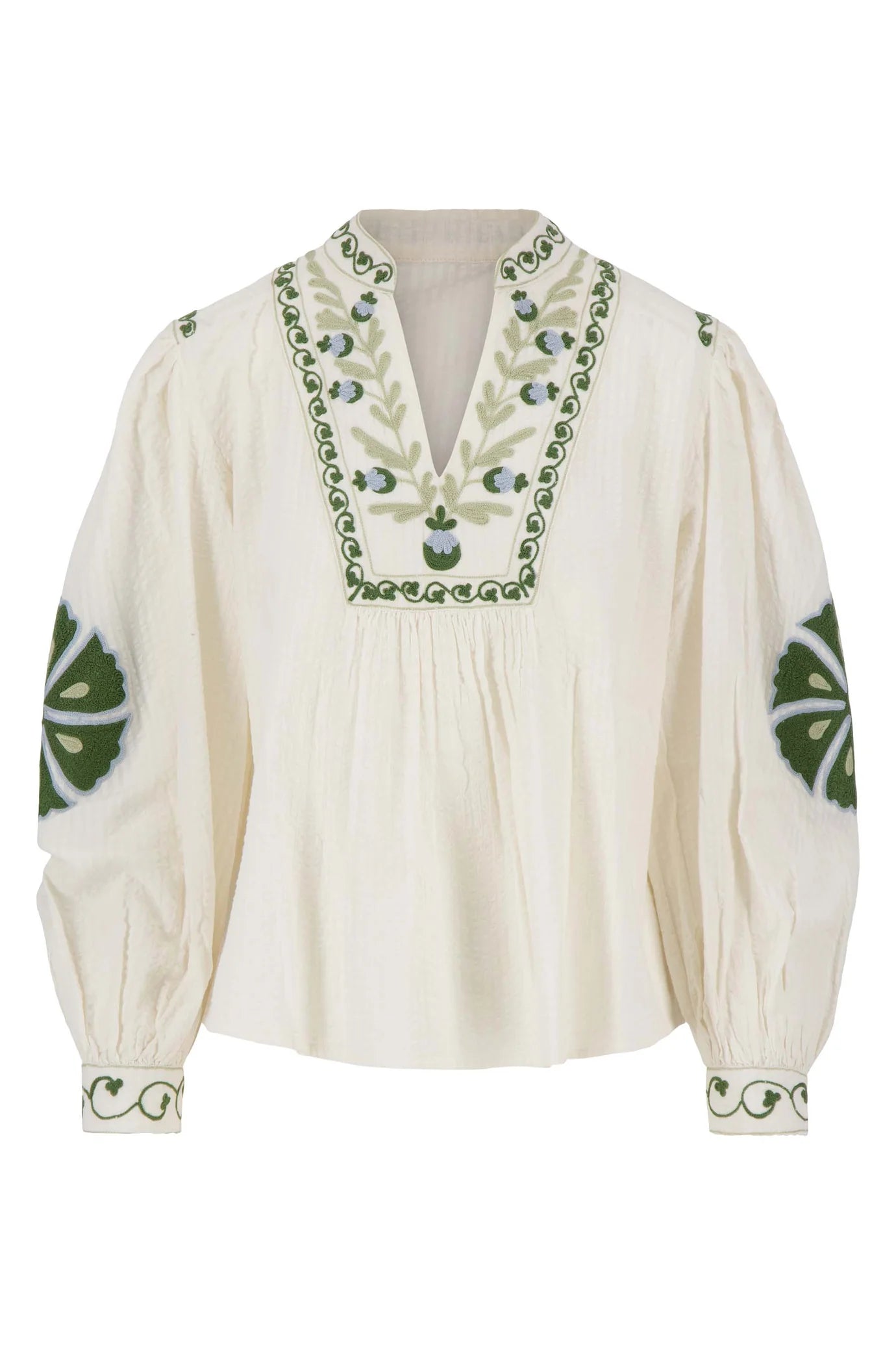 Zusss seersucker blouse met bloemen