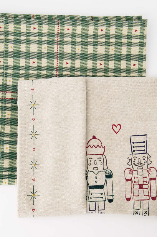 Zusss set van 2 theedoeken kerstknuffel