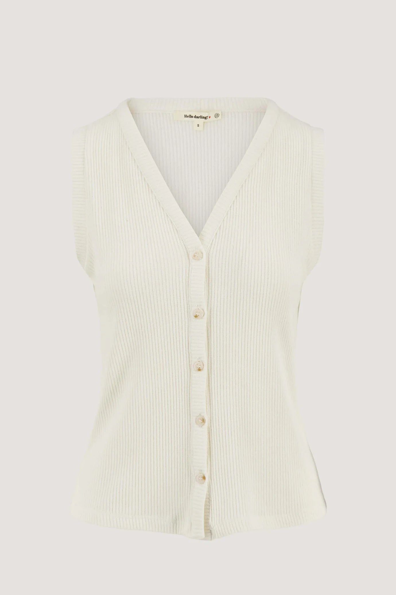 Zusss singlet rib met knopen