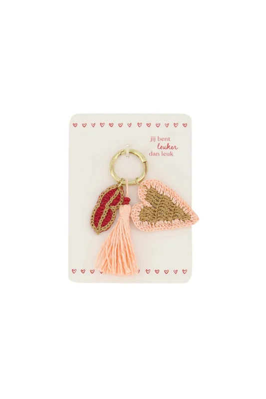 Zusss sleutelhanger hartje multicolor