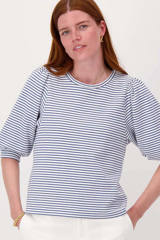 Zusss top met ballon mouw in streep