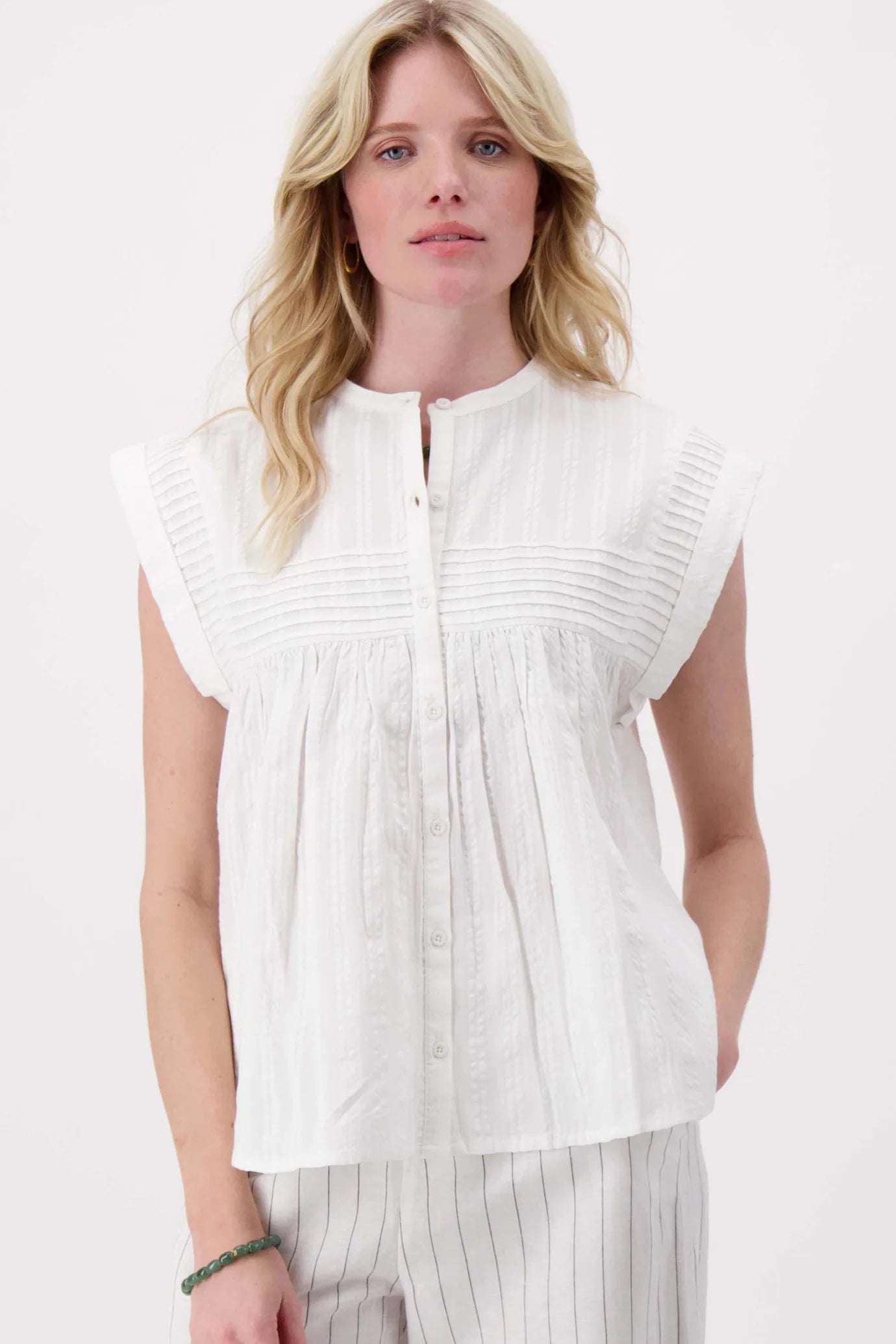 Zusss voile blouse met structuur streep
