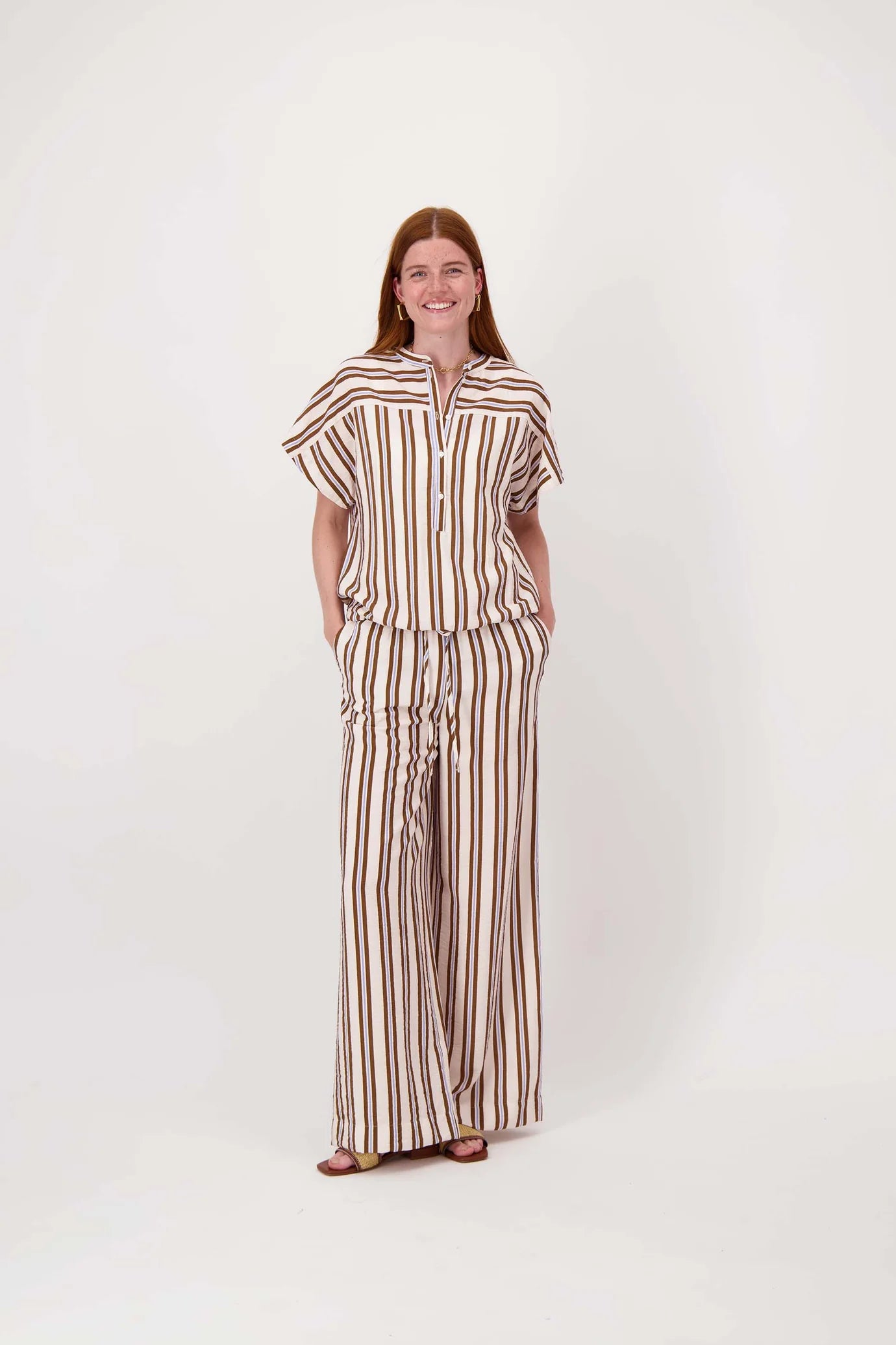 Zusss wijde broek met strepen