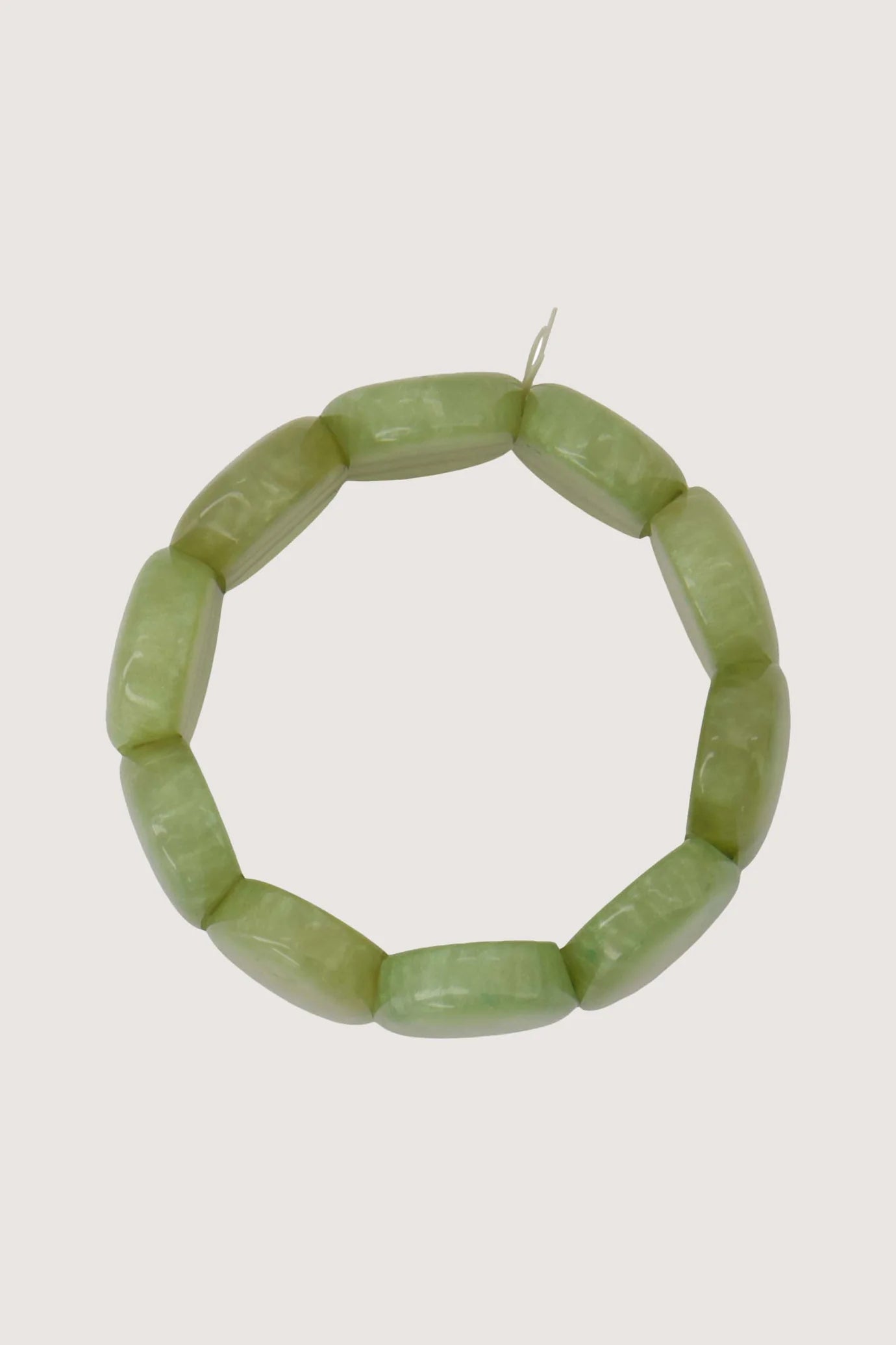 Zusss armband van kralen elastiek olive green
