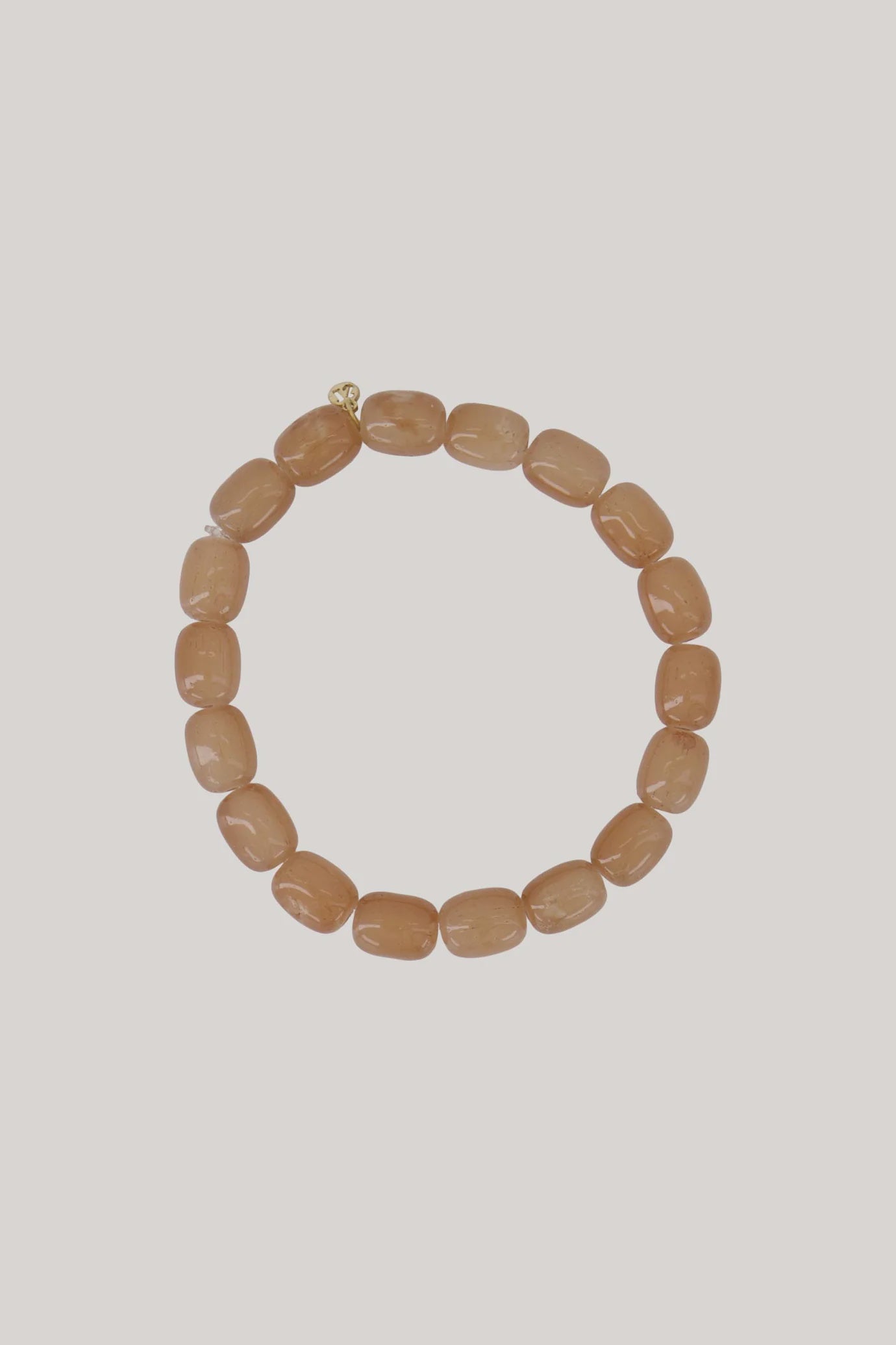 Zusss elastieken kralen armband warm camel