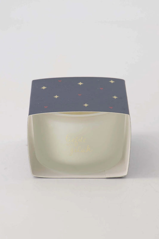 Zusss geurkaars in wikkel liefde en geluk donkerblauw/goud