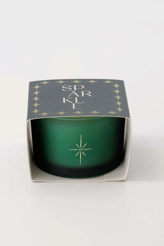 Zusss geurkaars in wikkel sparkle donkergroen