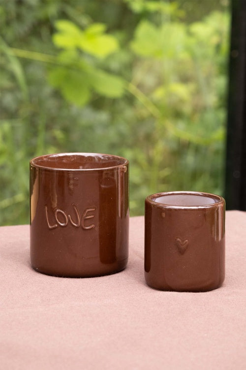Zusss scented candle ceramic heart