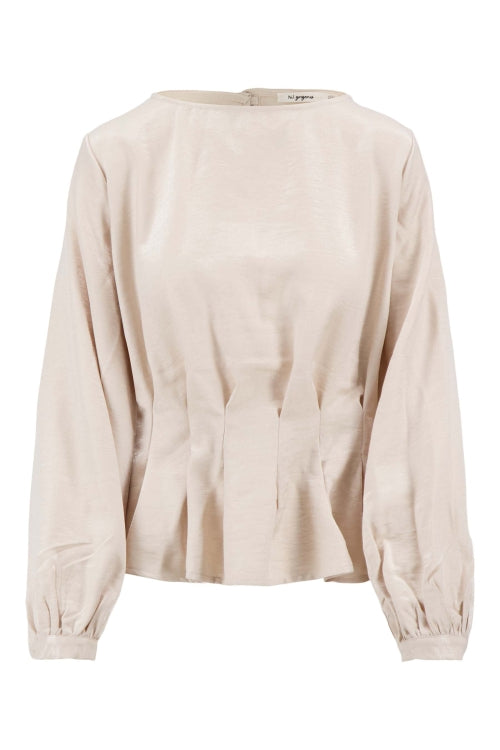 Zusss voile top with pleats