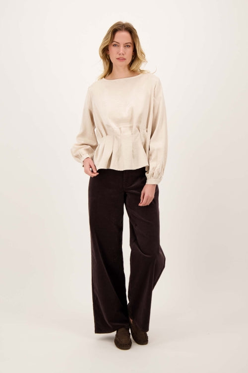 Zusss voile top with pleats