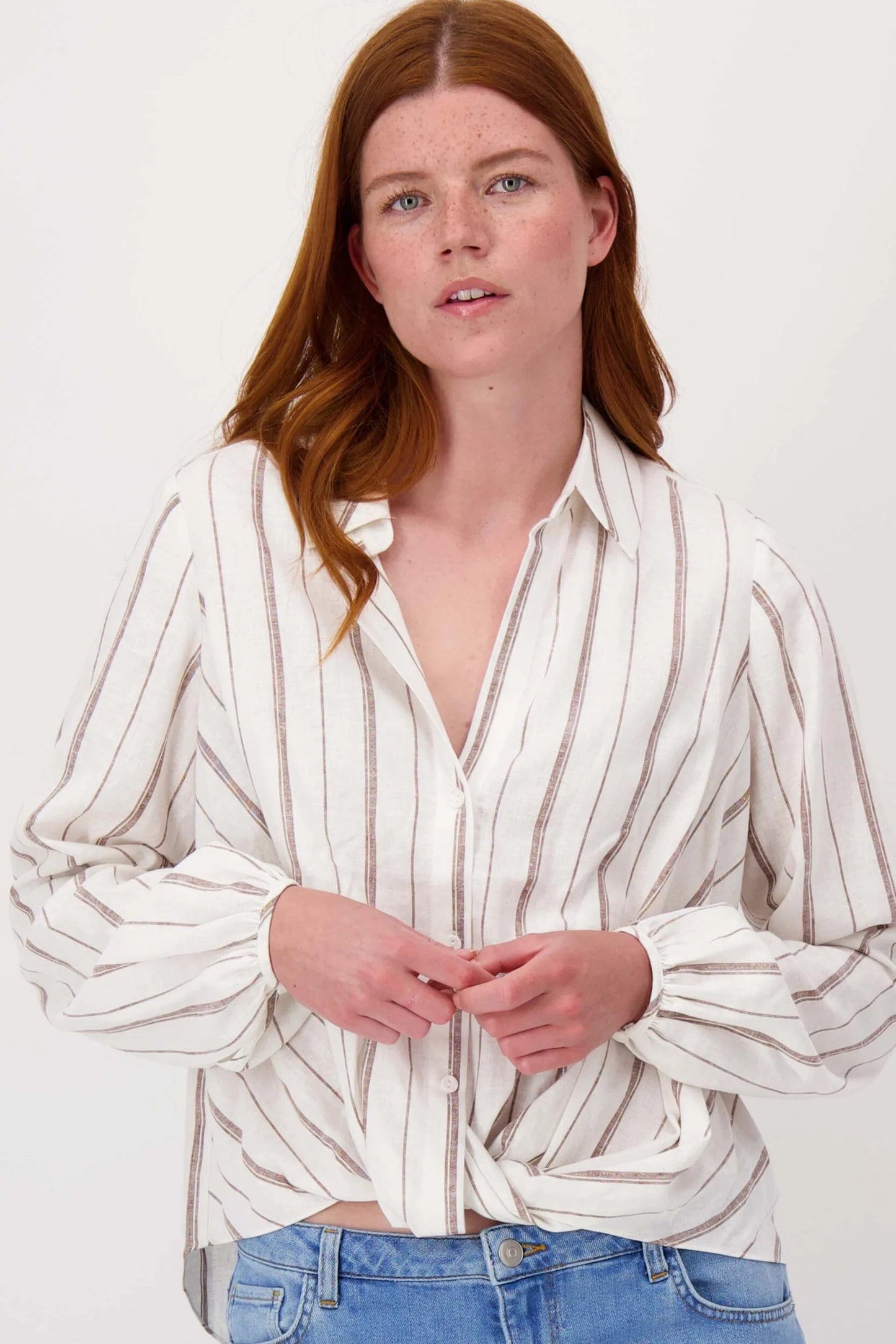 Zusss overslag blouse met streep